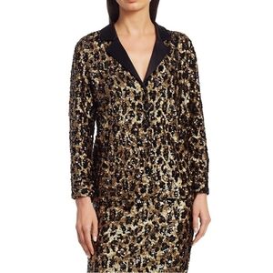 Alice + Olivia Keir Sequin Leopard Print jacket size small new with tags